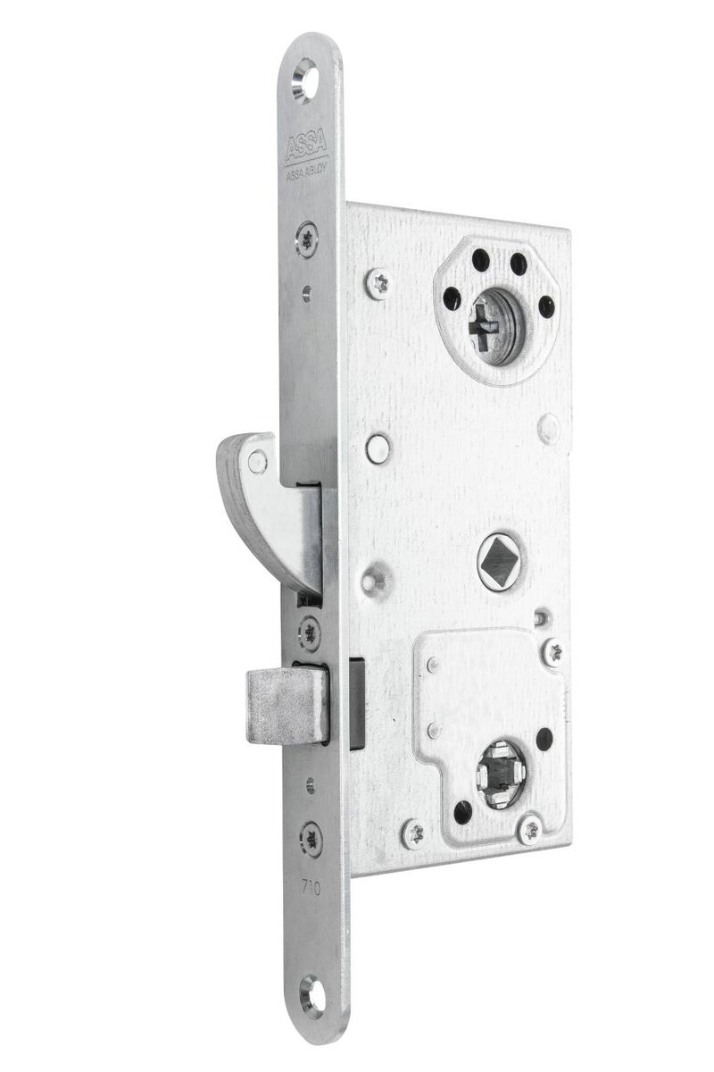 LÅSHUS 710-50 ASSA ABLOY HÖGER GLANSFÖRZINKAD