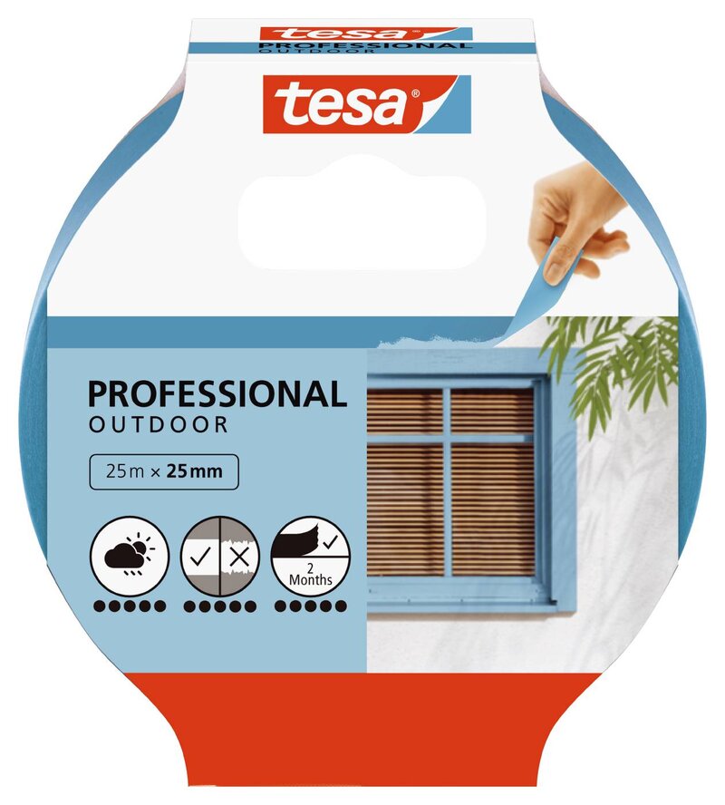MASKERINGSTEJP 56250 TESA PROFESSIONAL OUTDOOR 25MMX25M
