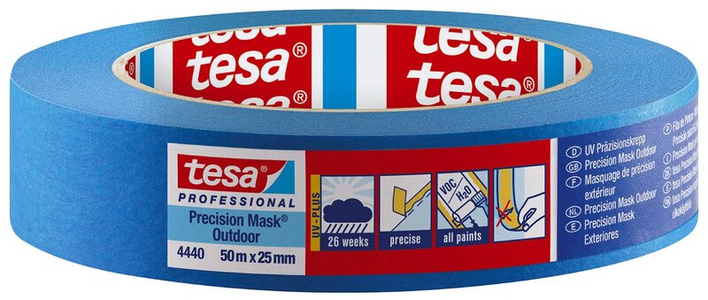 MASKERINGSTEJP 4440 TESA PRECISION MASK UTOMHUS BLÅ 19MMX50M