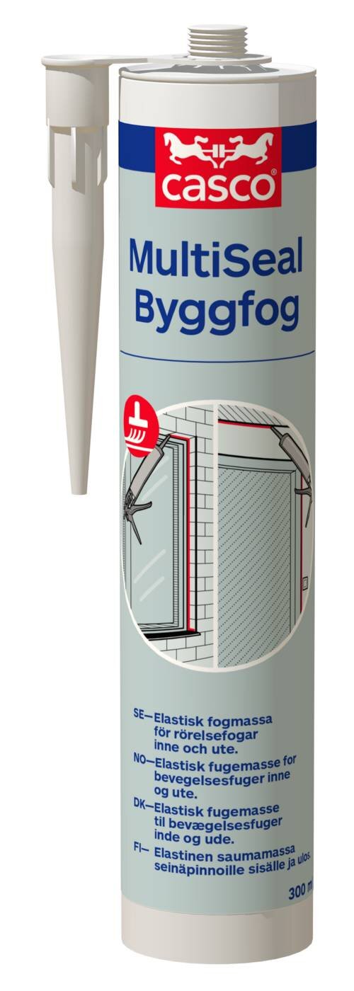 FOGMASSA MULTISEAL BYGGFOG ELASTISK VIT 300ML