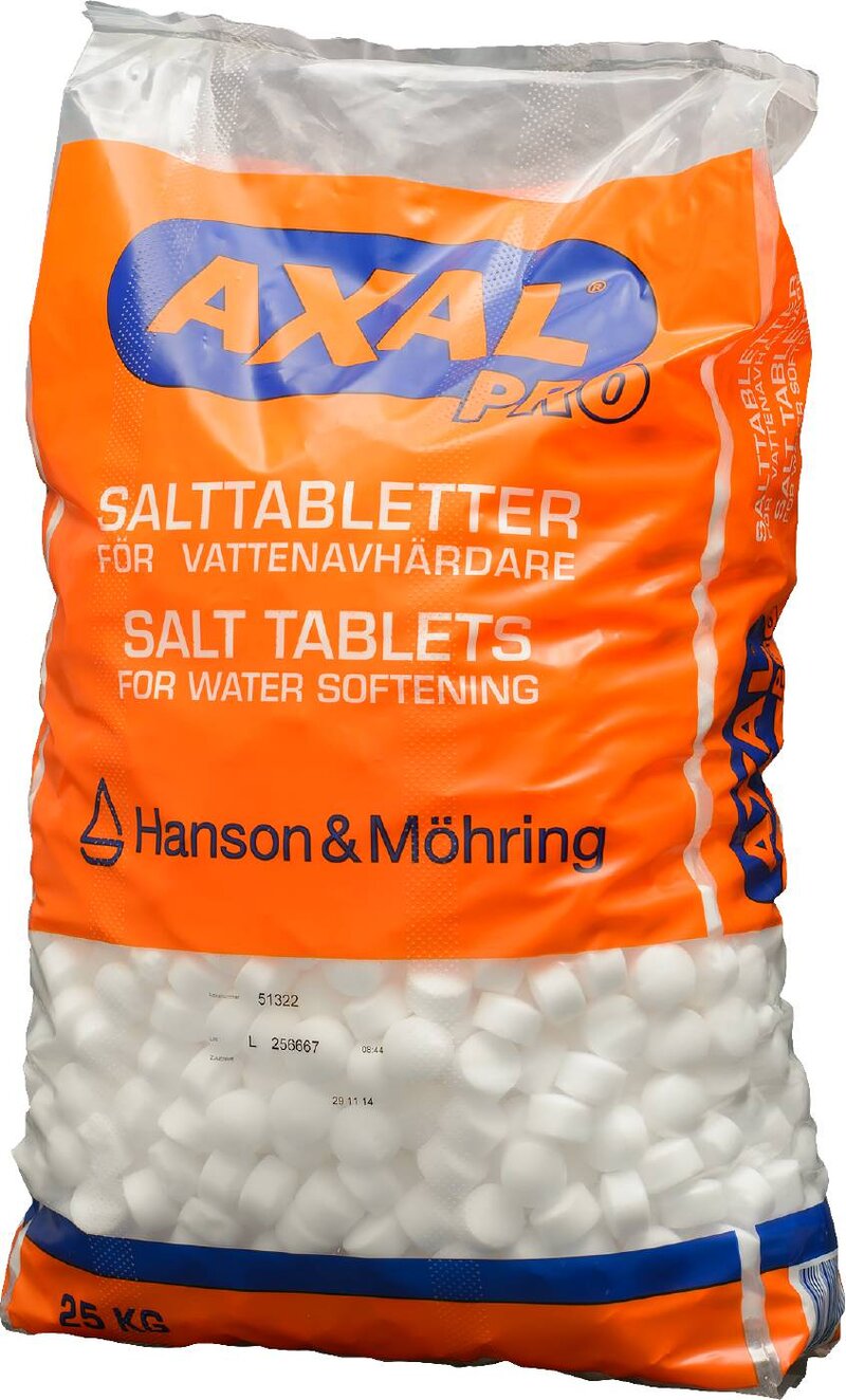 SALTTABLETTER FÖR VATTENAVHÄRDNING 25 KG