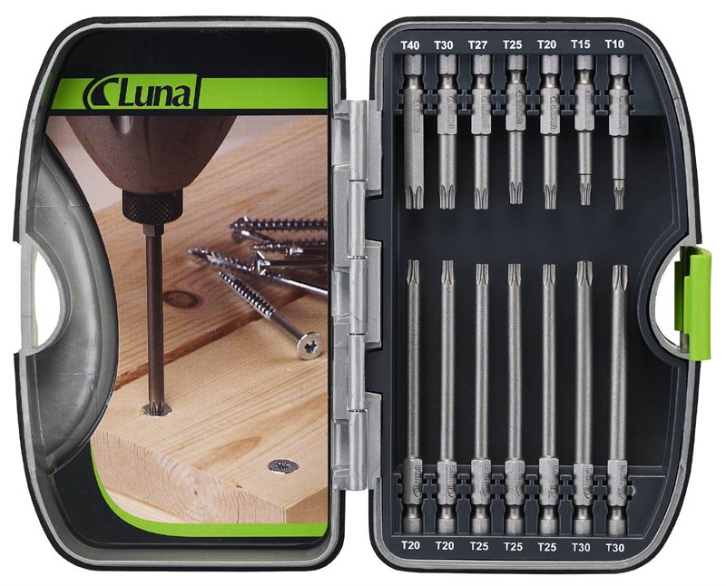 BITSSATS 14 DELAR TORX FÄSTE 1/4 TUM