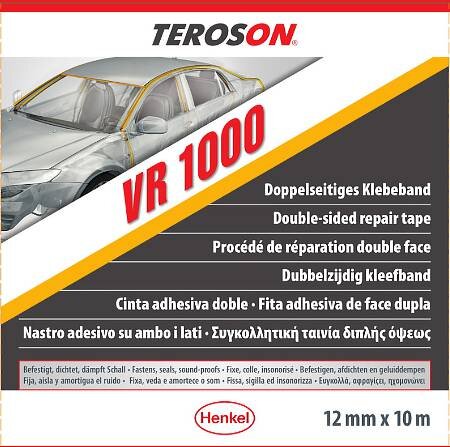 LIMTEJP VR 1000 12X12MMX10M DUBBELHÄFTANDE TEJP