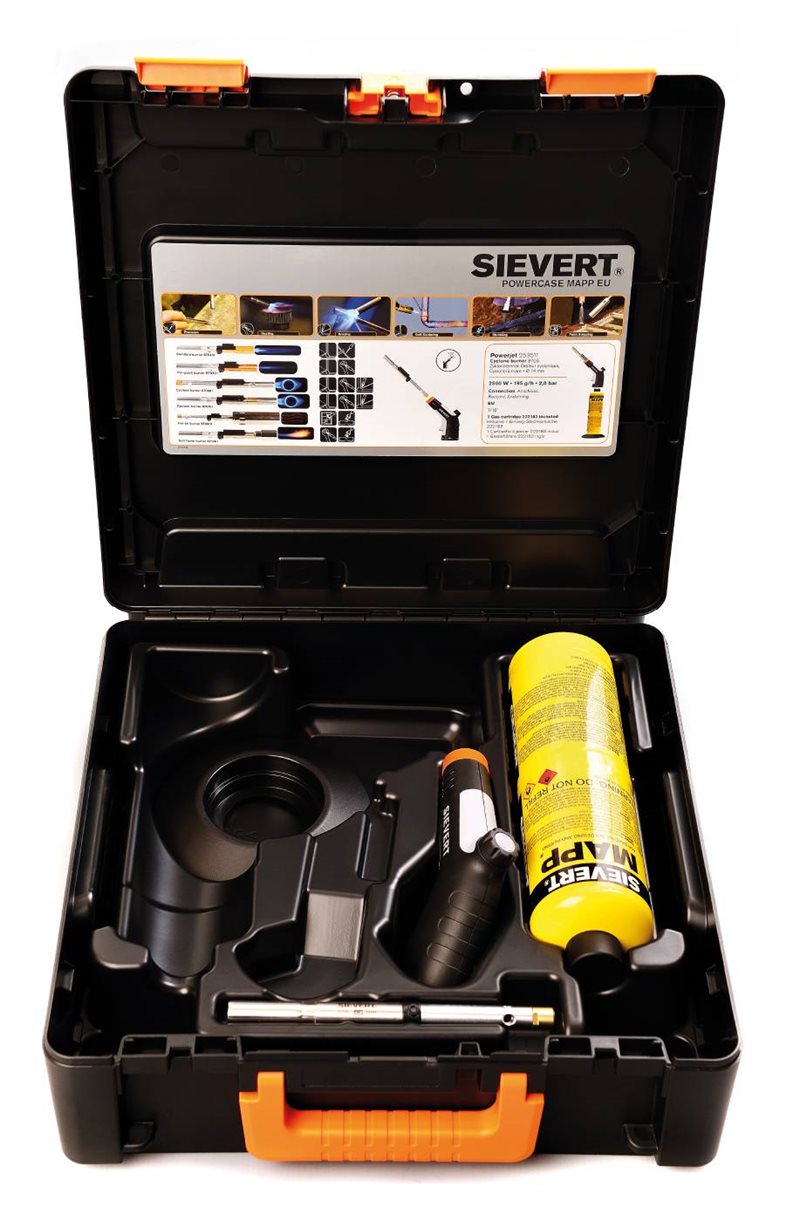 BRÄNNARKIT POWERCASE SIEVERT 253521 POWERJET MAPP-GAS EU