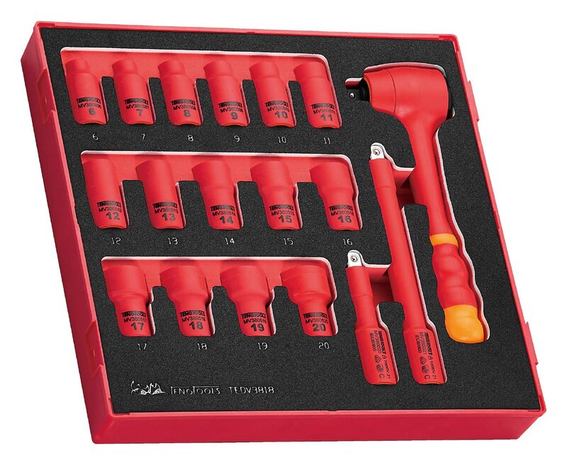 HYLSNYCKELSATS 3/8 TENG TOOLS EVA 1000V TEDV3818