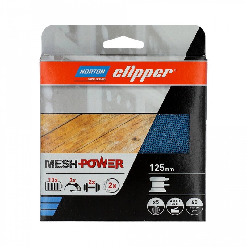 SLIPNÄTSRONDELL CLIPPER MESHPOWER M920 125MM K60