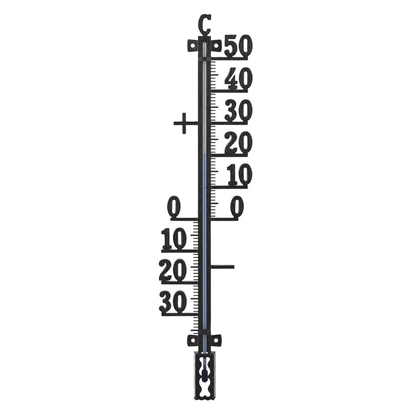 TERMOMETER UTE METALL SMIDE SVART 420X100MM