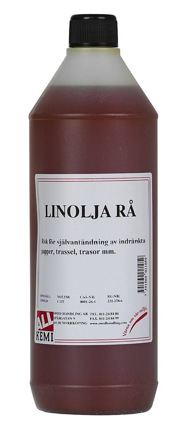 LINOLJA RÅ 1L