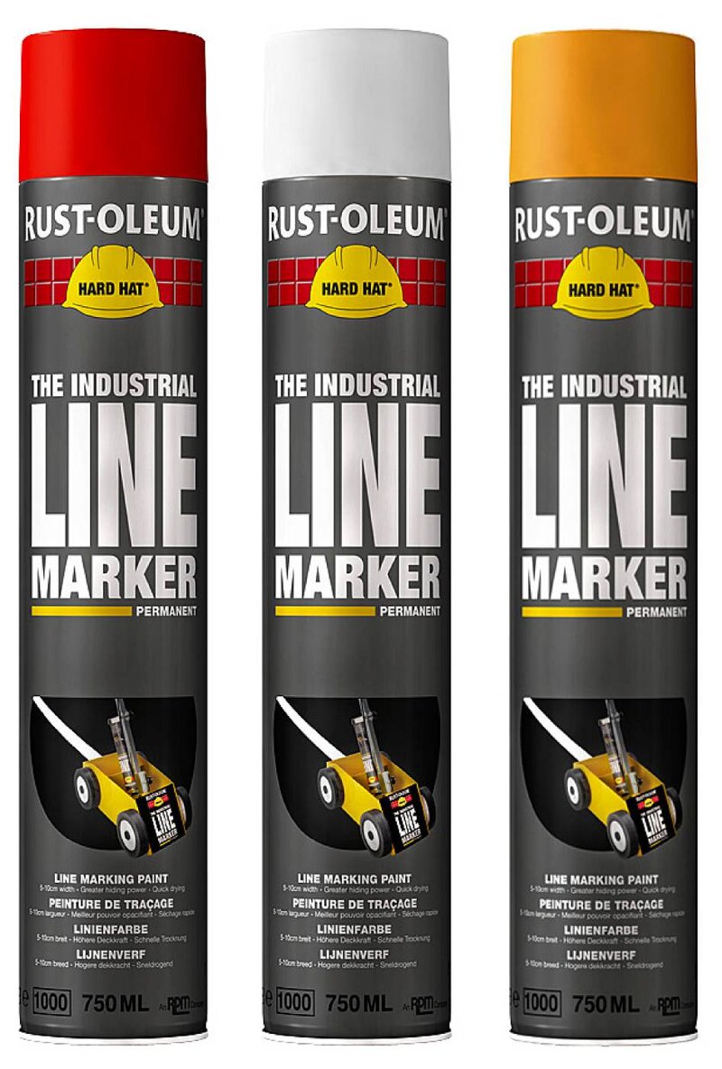 LINJEMARKERINGSFÄRG HARD HAT RUST-OLEUM BLÅ RAL 5017 750ML