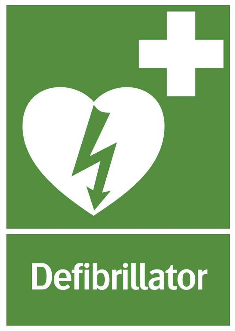 SKYLT 303514 NÖD DEFIBRILLATOR 210X297MM