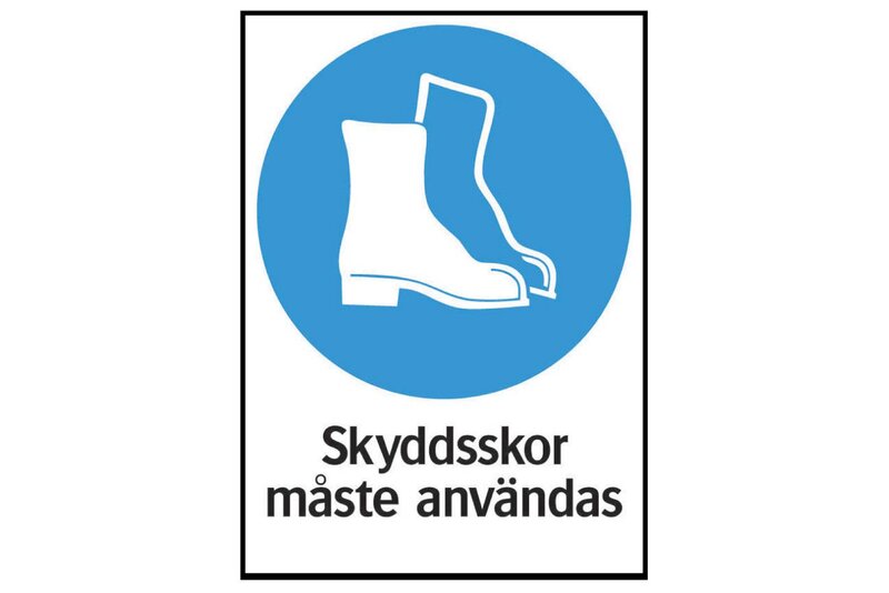 SKYLT 353114 PÅBUD SKYDDSSKOR 210X297MM