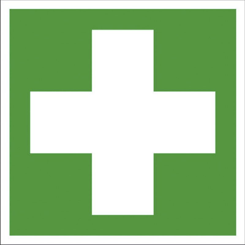 DEKAL 304050 NÖD FÖRSTA HJÄLPEN SYMBOL 80X80MM